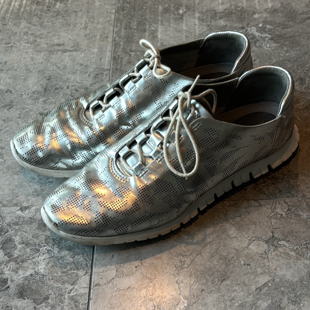 Cole Haan Women’s Zerogrand Silver Sneakers Size 9